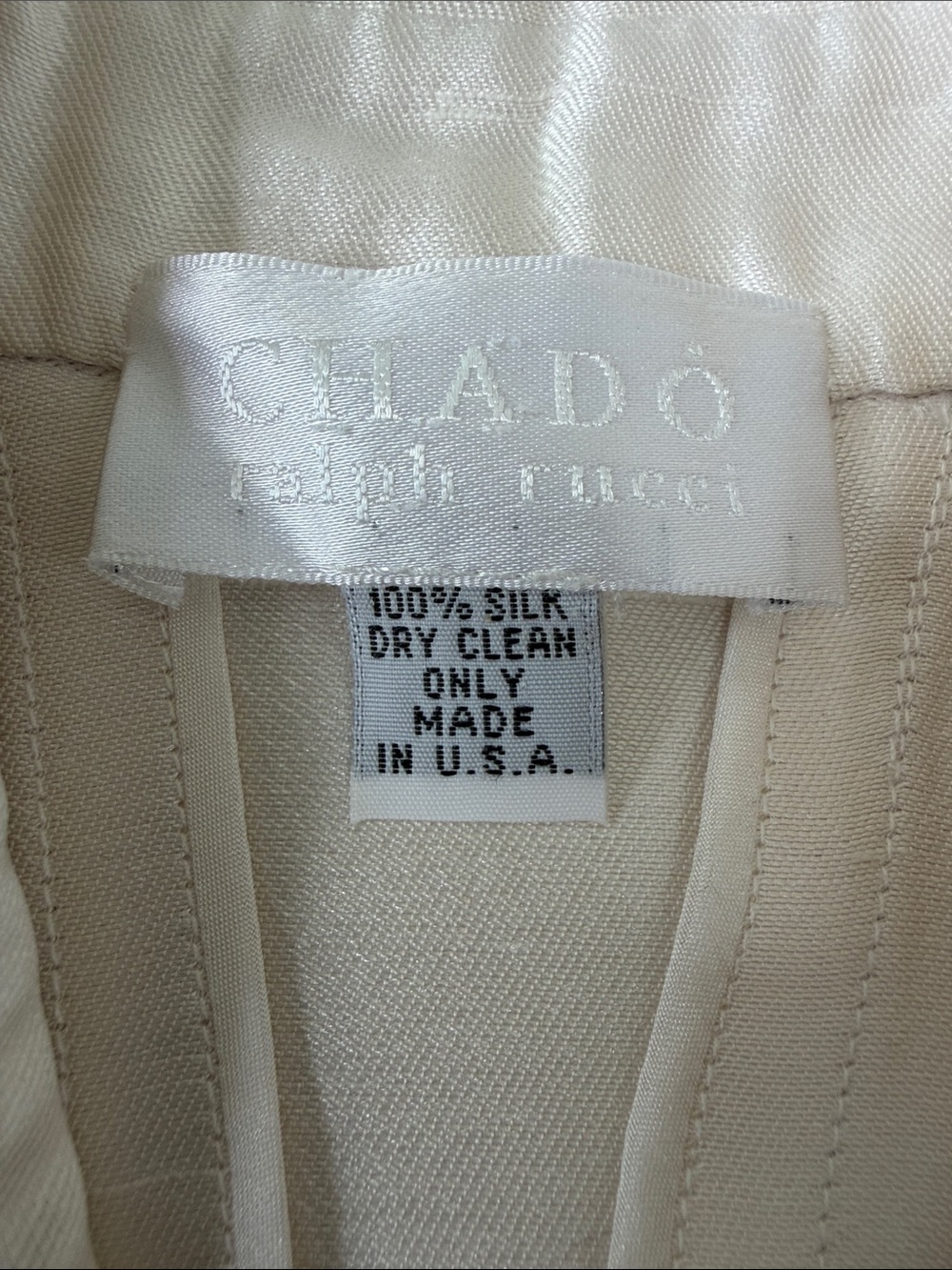 Chado Ralph Rucci Cream Structured Tunic - Picture 12 of 13